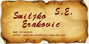Smiljko Eraković vizit kartica